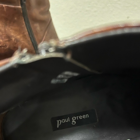 Paul Green Womens 7 UK 9US Booties Stella Stacked Heel Fashion Leather Classic - Picture 11 of 11